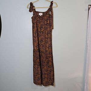French Grey, leopard print summer dress. Size M.